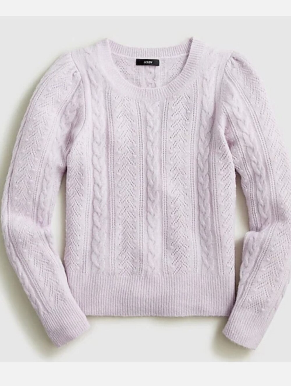 J. Crew Purple Lilac Pointelle Sweater Size Small